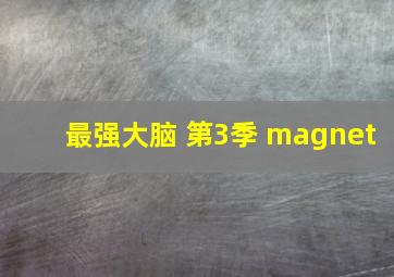 最强大脑 第3季 magnet